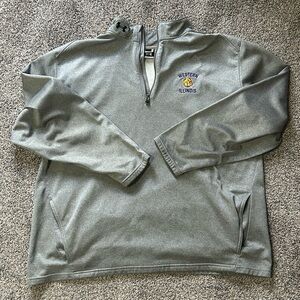 Western Illinois Under Armour Gray Quarter-Zip Sweater